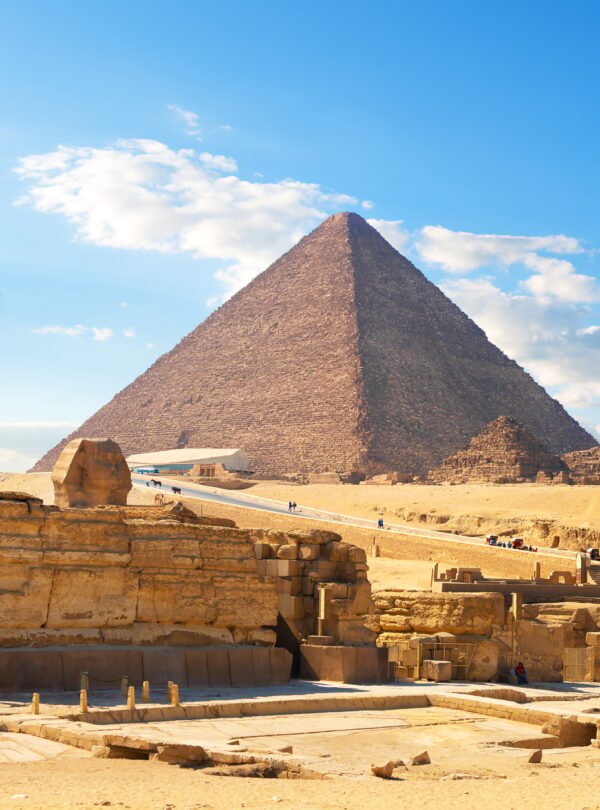 Egyptian pyramid in desert