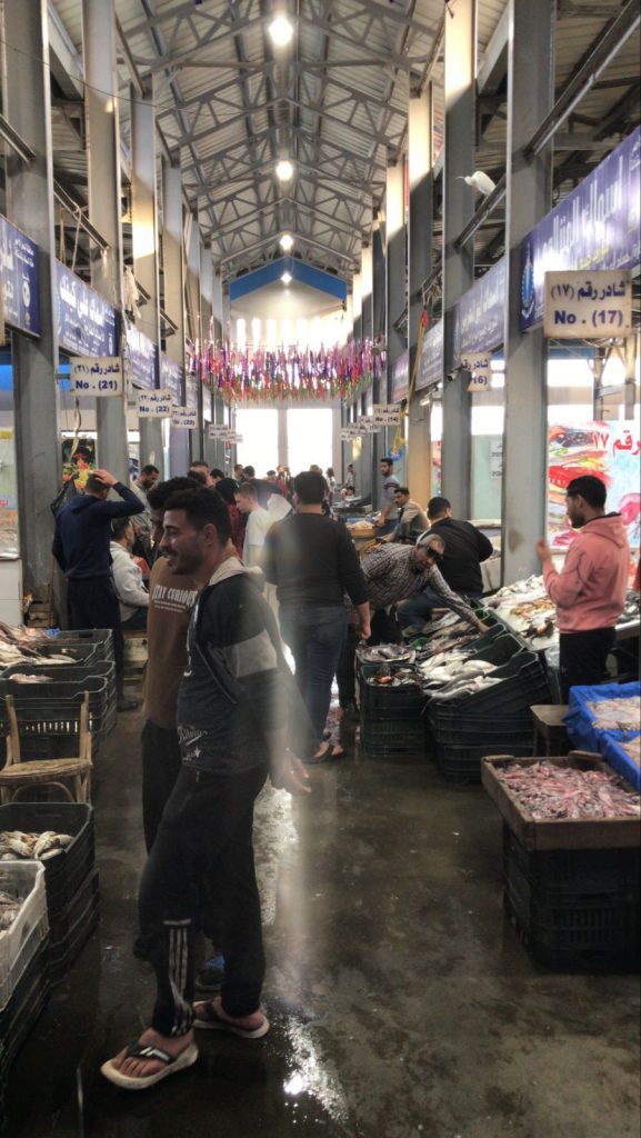 Fischmarkt Hurghada Ägypten mit frischem Seafood und lokalen Fischhändlern am Roten Meer